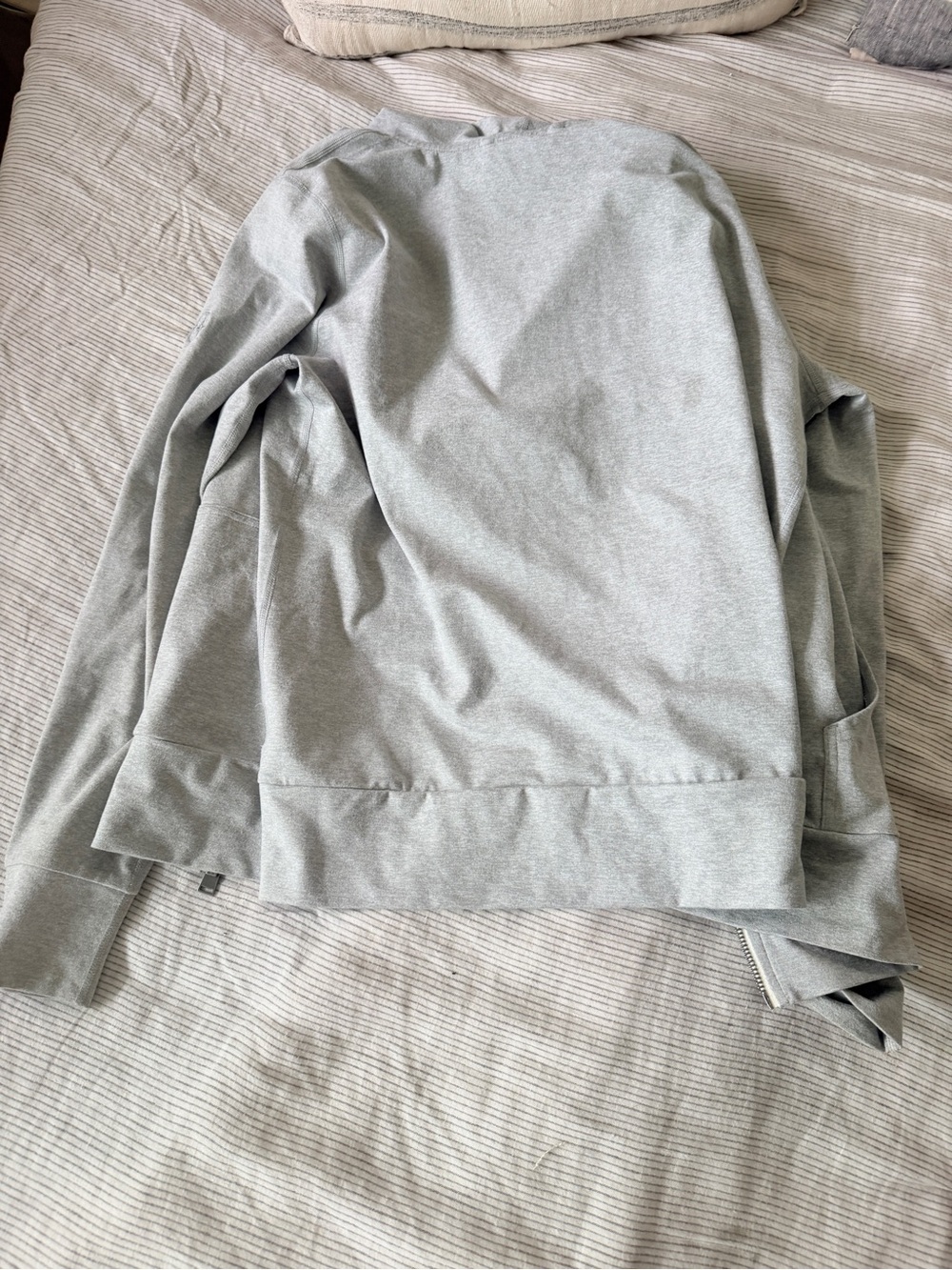 Vuori Light Gray Zip-Up Hoodie Jacket - Picture 3 of 4